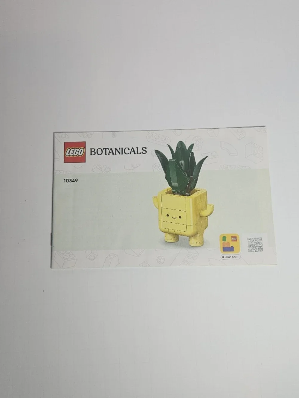 Yellow LEGO Botanicals Happy Plants building set number 10349 BOOK ONLY